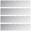 Vidaxx gradino rettangolare 4 pezzi argento 90 x 20 cm alluminio