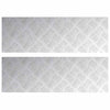 VidaXL peldaño de escalera rectangular 2 piezas plata 75 x 25 cm aluminio