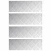 VidaXL gradino rettangolare 4 pezzi argento 75 x 25 cm in alluminio