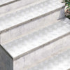 Vidaxx gradino rettangolare 2 pezzi argento 100 x 25 cm alluminio