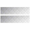 Vidaxx gradino rettangolare 2 pezzi argento 100 x 25 cm alluminio