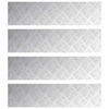 Vidaxx gradino rettangolare 4 pezzi argento 100 x 25 cm alluminio