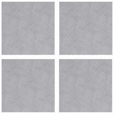 Vidaxl trap tread vierkant 4 pcs zilver 30 x 30 cm aluminium