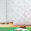 Vidaxxl gradino quadrato 4 pz argento 30 x 30 cm alluminio