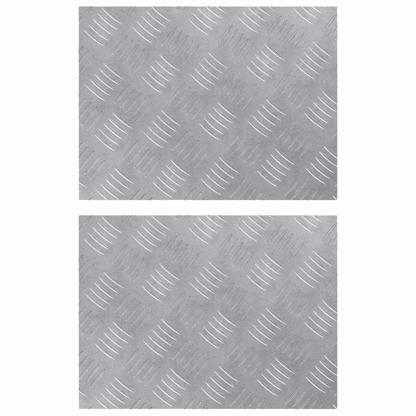 Vidaxx gradino rettangolare 2 pezzi argento 40 x 30 cm alluminio