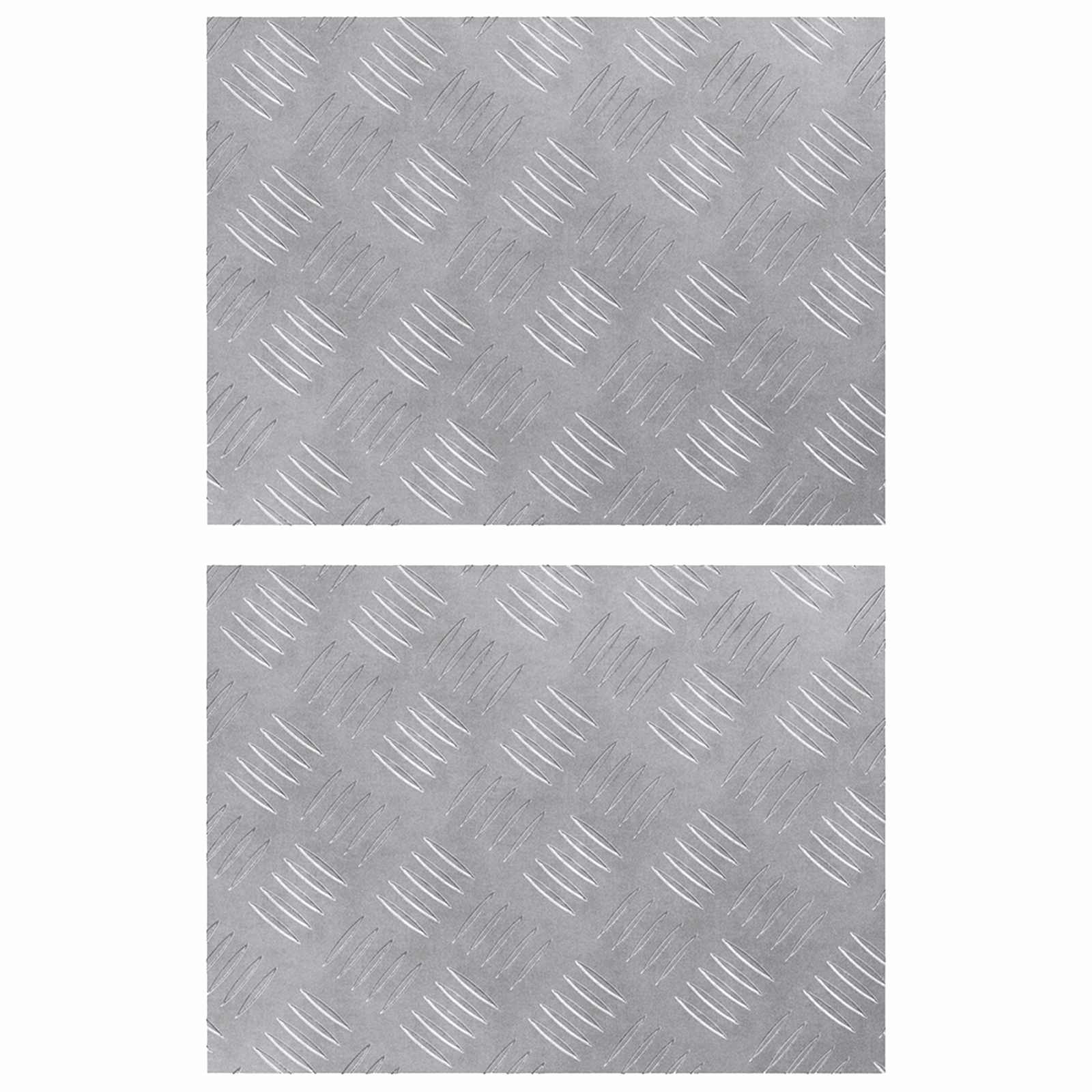 Vidaxx gradino rettangolare 2 pezzi argento 40 x 30 cm alluminio
