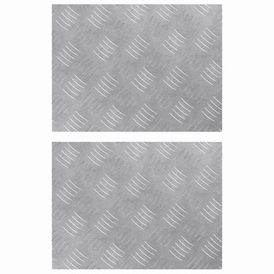 Vidaxl trap tread rechthoekig 2 pcs zilver 40 x 30 cm aluminium