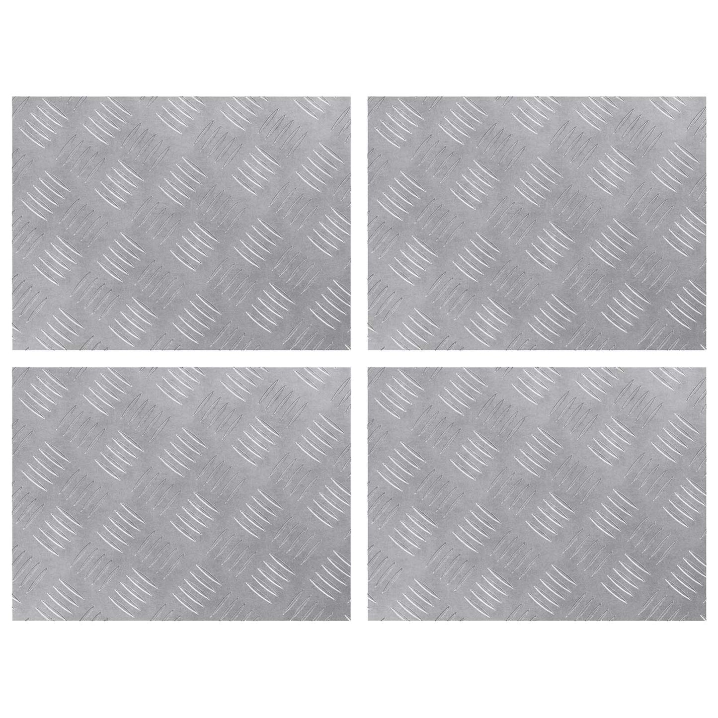 Vidaxx gradino rettangolare 4 pezzi argento 40 x 30 cm alluminio