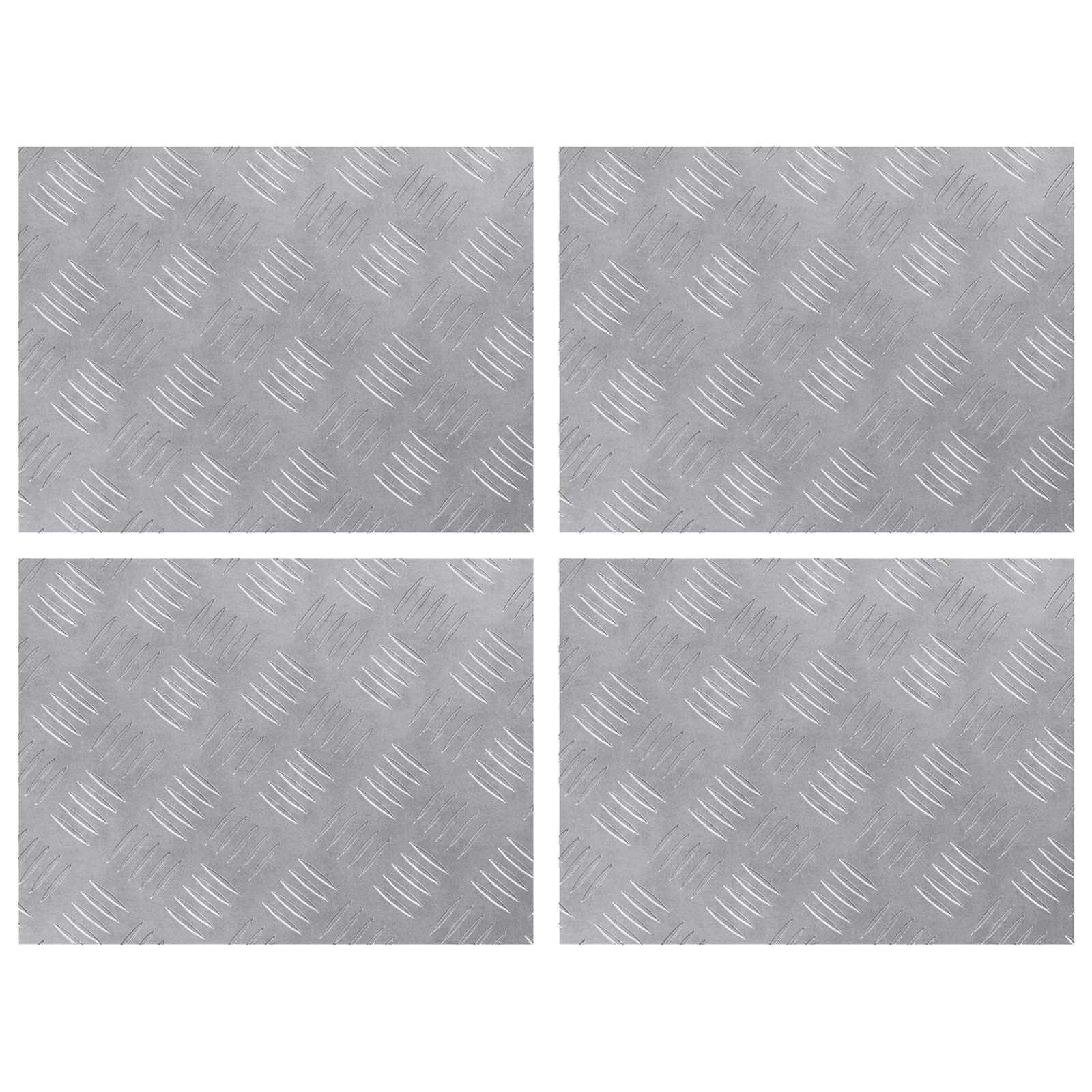 Vidaxx gradino rettangolare 4 pezzi argento 40 x 30 cm alluminio