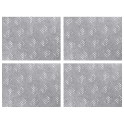 Vidaxl trap tread rechthoekig 4 pcs zilver 40 x 30 cm aluminium
