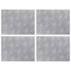 Vidaxx gradino rettangolare 4 pezzi argento 40 x 30 cm alluminio