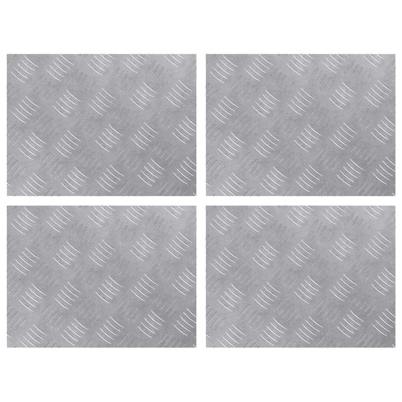 Vidaxx gradino rettangolare 4 pezzi argento 40 x 30 cm alluminio