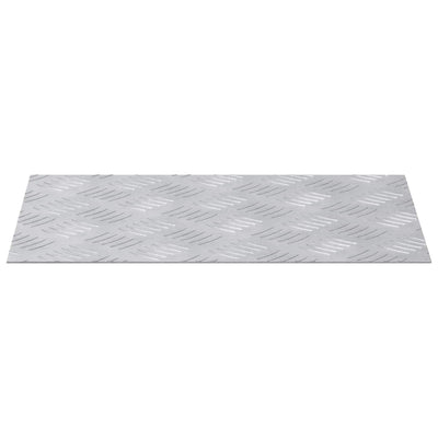 Vidaxl trap tread rechthoekig 4 pcs zilver 40 x 30 cm aluminium