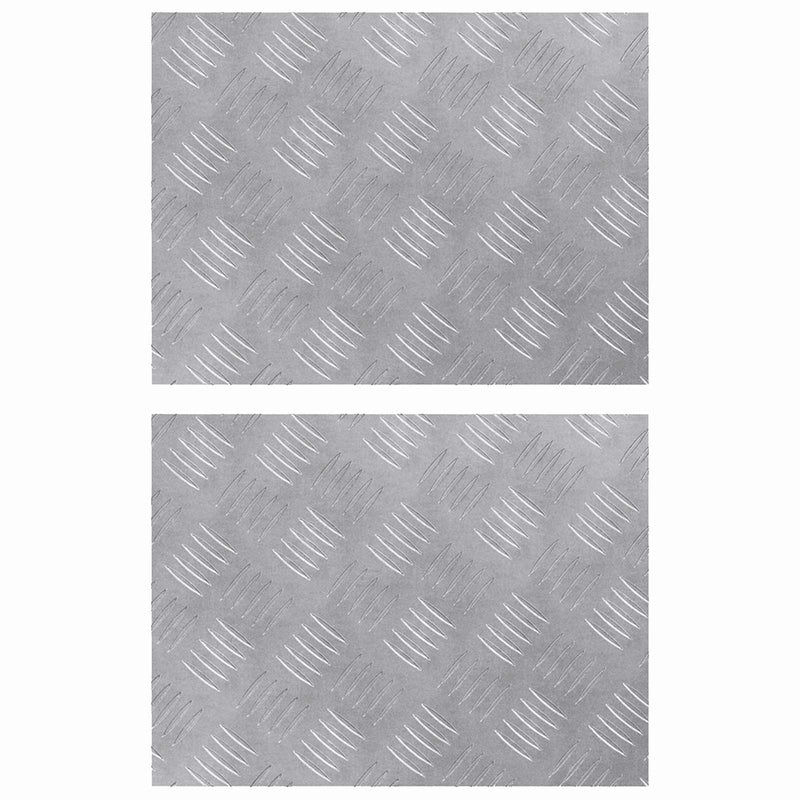 Vidaxx gradino rettangolare 2 pezzi argento 40 x 30 cm alluminio