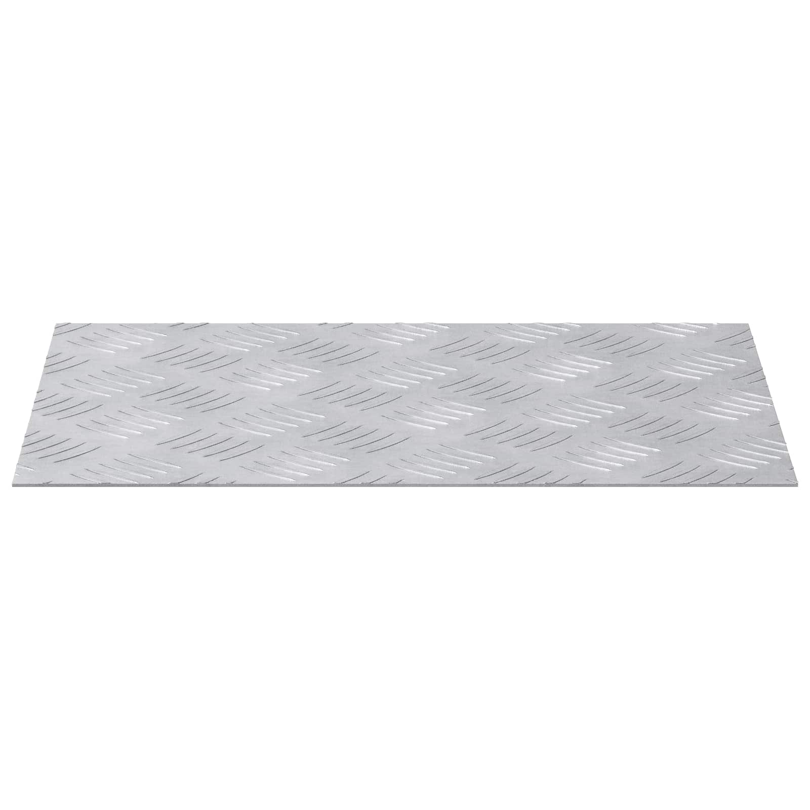 Vidaxx gradino rettangolare 2 pezzi argento 40 x 30 cm alluminio