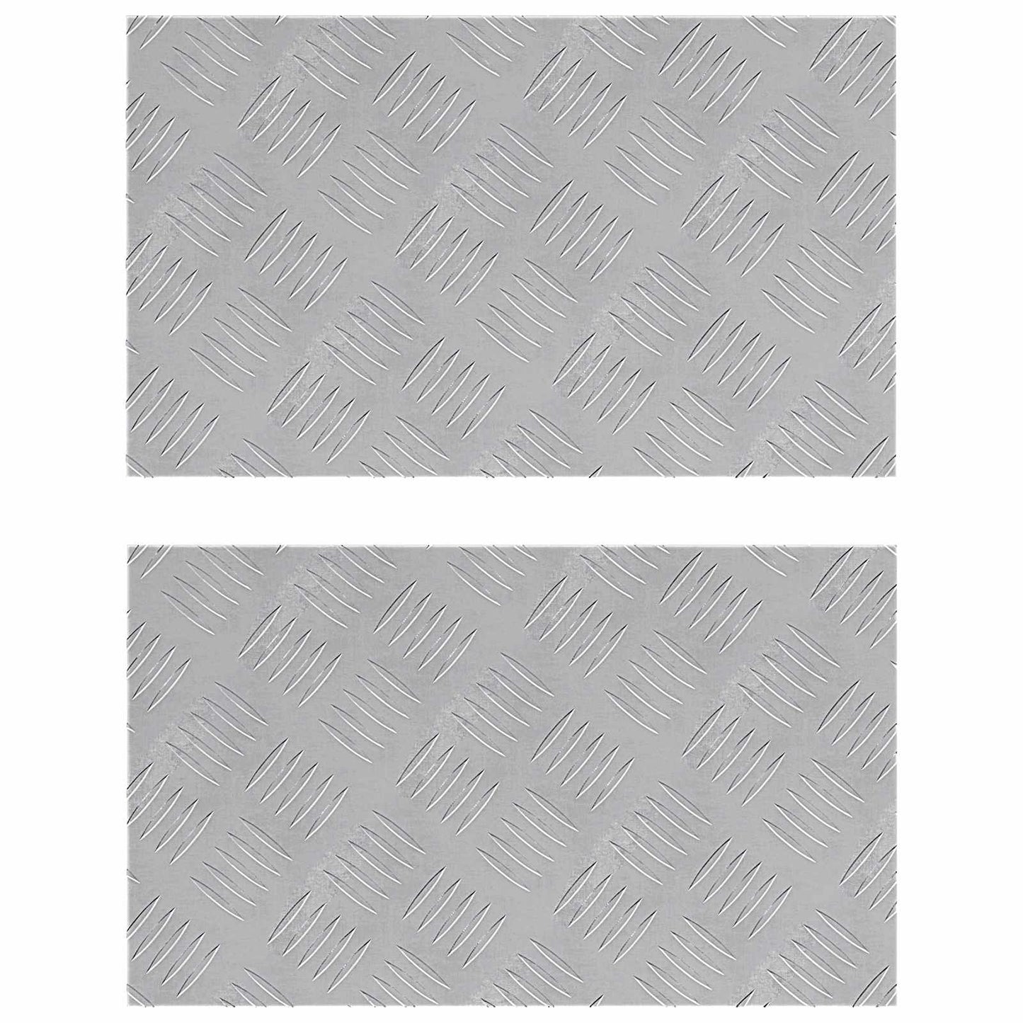 VidaXL gradino rettangolare 2 pezzi argento 50 x 30 cm in alluminio