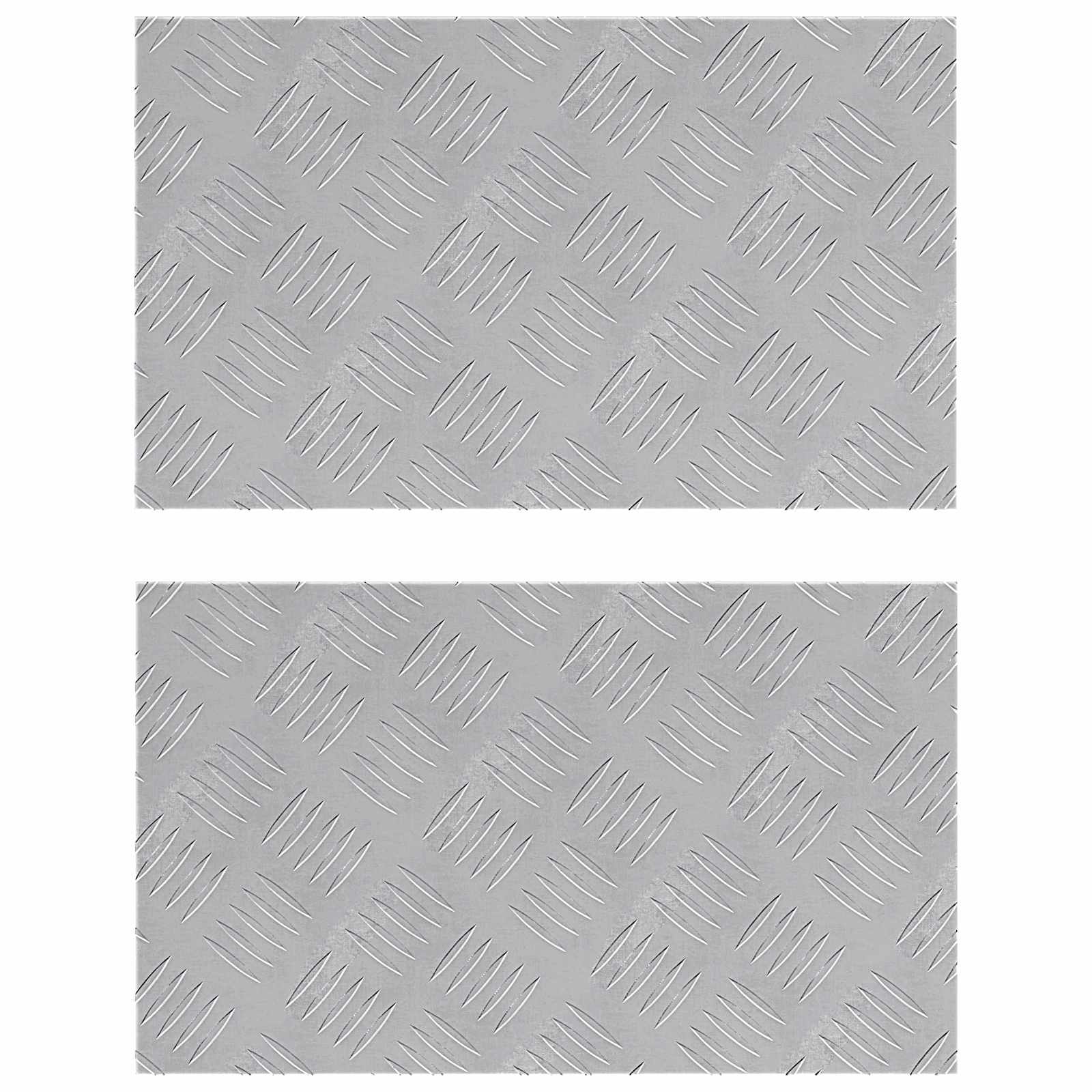 VidaXL gradino rettangolare 2 pezzi argento 50 x 30 cm in alluminio