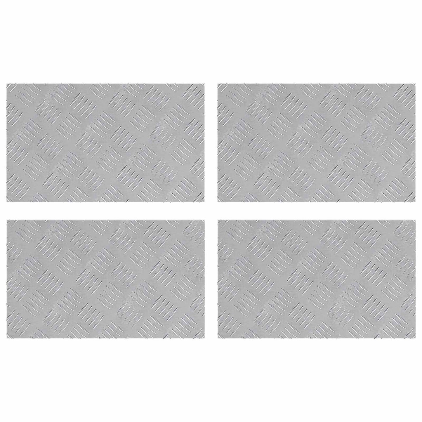 Vidaxx gradino rettangolare 4 pezzi argento 50 x 30 cm alluminio