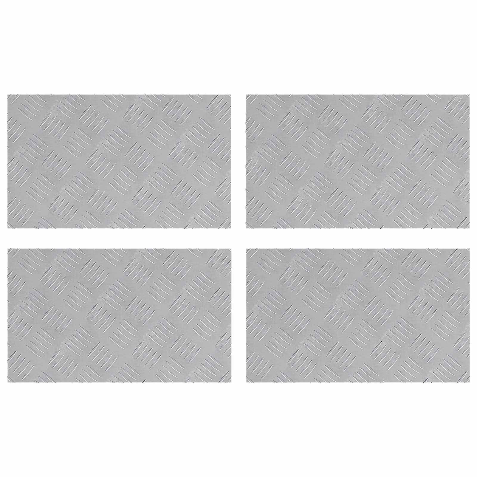 Vidaxx gradino rettangolare 4 pezzi argento 50 x 30 cm alluminio