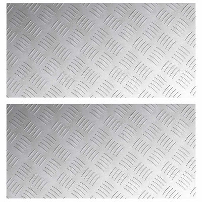 Vidaxl trap tread rechthoekig 2 pcs zilver 60 x 30 cm aluminium