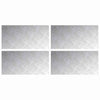 Vidaxx peldaño de escalera rectangular 4 piezas plata 60 x 30 cm aluminio