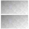 Vidaxx gradino rettangolare 2 pezzi argento 60 x 30 cm alluminio