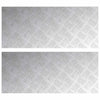 Vidaxx gradino rettangolare 2 pezzi argento 70 x 30 cm alluminio