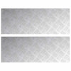 VidaXL peldaño de escalera rectangular 2 piezas plata 80 x 30 cm aluminio