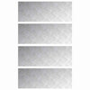 Vidaxx gradino rettangolare 4 pezzi argento 80 x 30 cm alluminio
