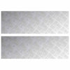 Vidaxx gradino rettangolare 2 pezzi argento 90 x 30 cm alluminio