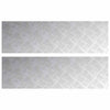 Vidaxx gradino rettangolare 2 pezzi argento 100 x 30 cm alluminio