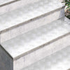 Vidaxxl gradino rettangolare 4 pz argento 100 x 30 cm alluminio