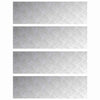 Vidaxxl peldaño de escalera rectangular 4 piezas plata 100 x 30 cm aluminio