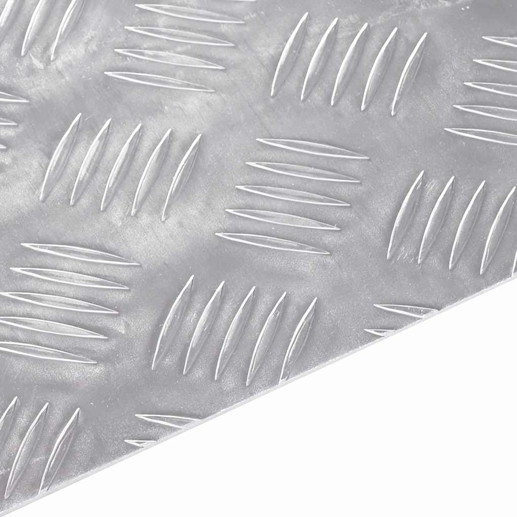 Vidaxl trap tread vierkant 2 pcs zilver 40 x 40 cm aluminium
