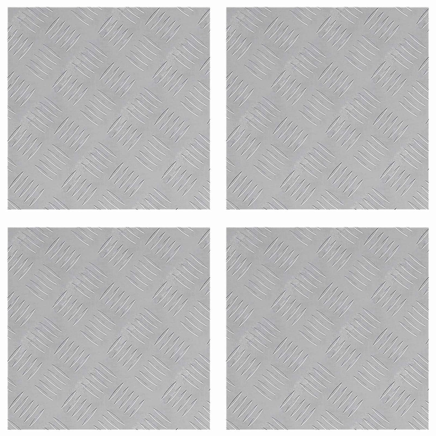 Vidaxl trap tread vierkant 4 pcs zilver 40 x 40 cm aluminium