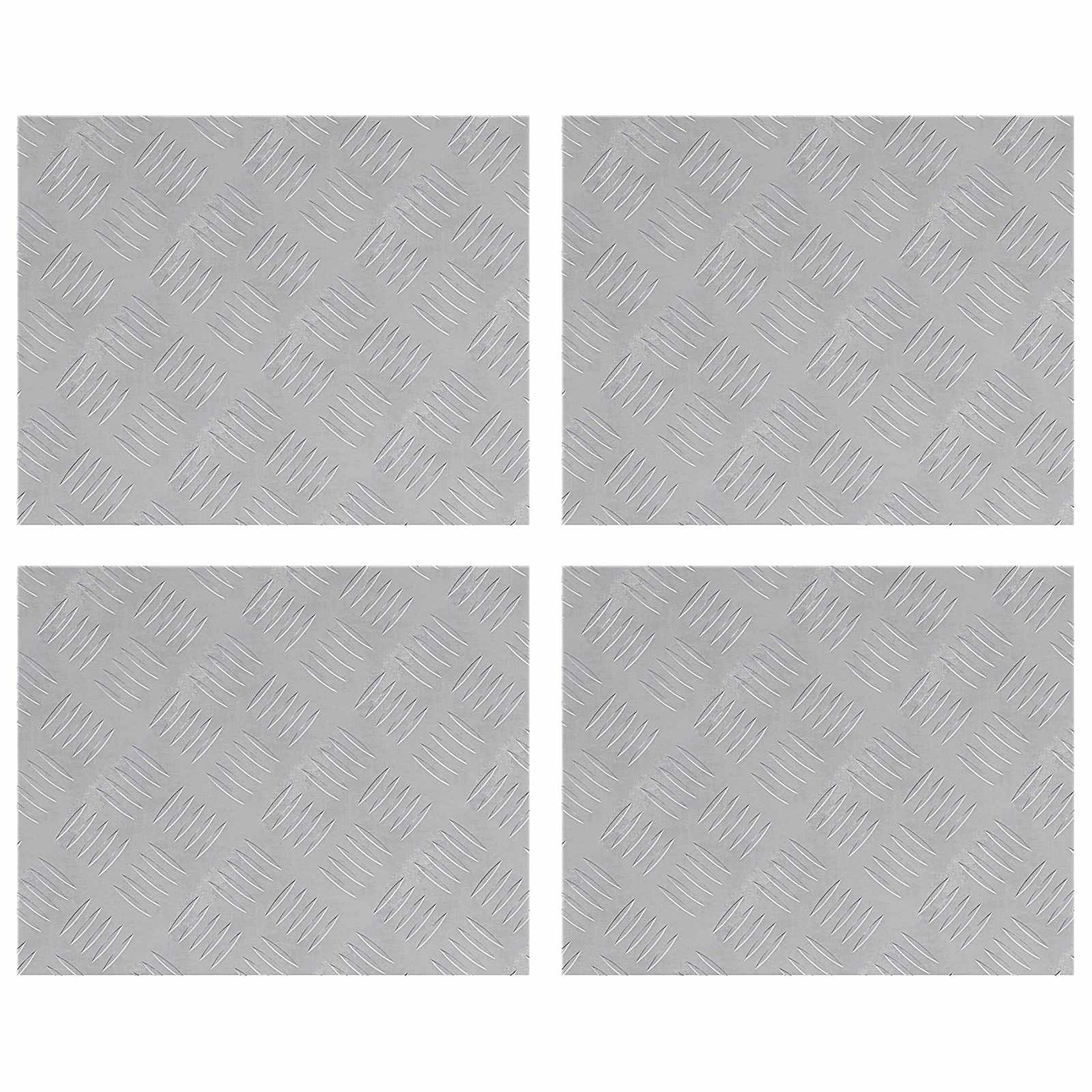 Vidaxx gradino rettangolare 4 pezzi argento 50 x 40 cm alluminio