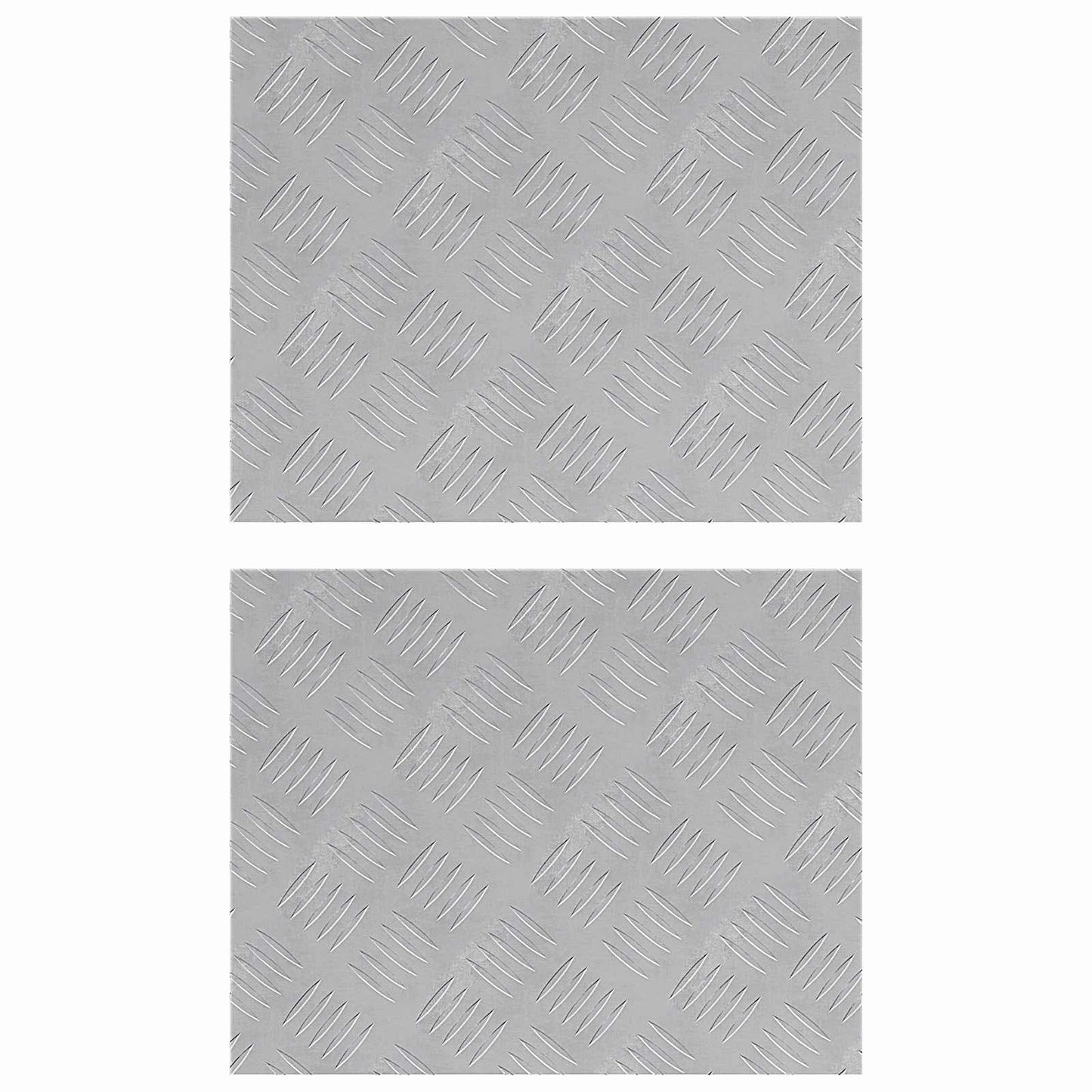 VidaXL gradino rettangolare 2 pezzi argento 50 x 40 cm in alluminio
