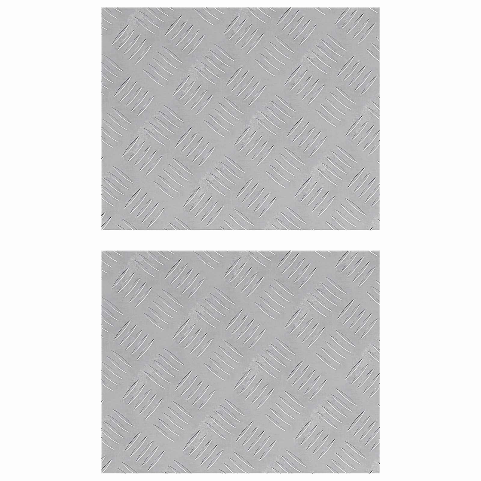 VidaXL gradino rettangolare 2 pezzi argento 50 x 40 cm in alluminio