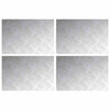 Vidaxxl peldaño de escalera rectangular 4 piezas plata 60 x 40 cm aluminio