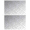 Vidaxx gradino rettangolare 2 pezzi argento 60 x 40 cm in alluminio