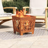 VidaXL gradino rettangolare 4 pezzi argento 70 x 40 cm in alluminio