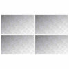 VidaXL gradino rettangolare 4 pezzi argento 70 x 40 cm in alluminio