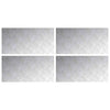 Vidaxxl peldaño de escalera rectangular 4 piezas plata 80 x 40 cm aluminio