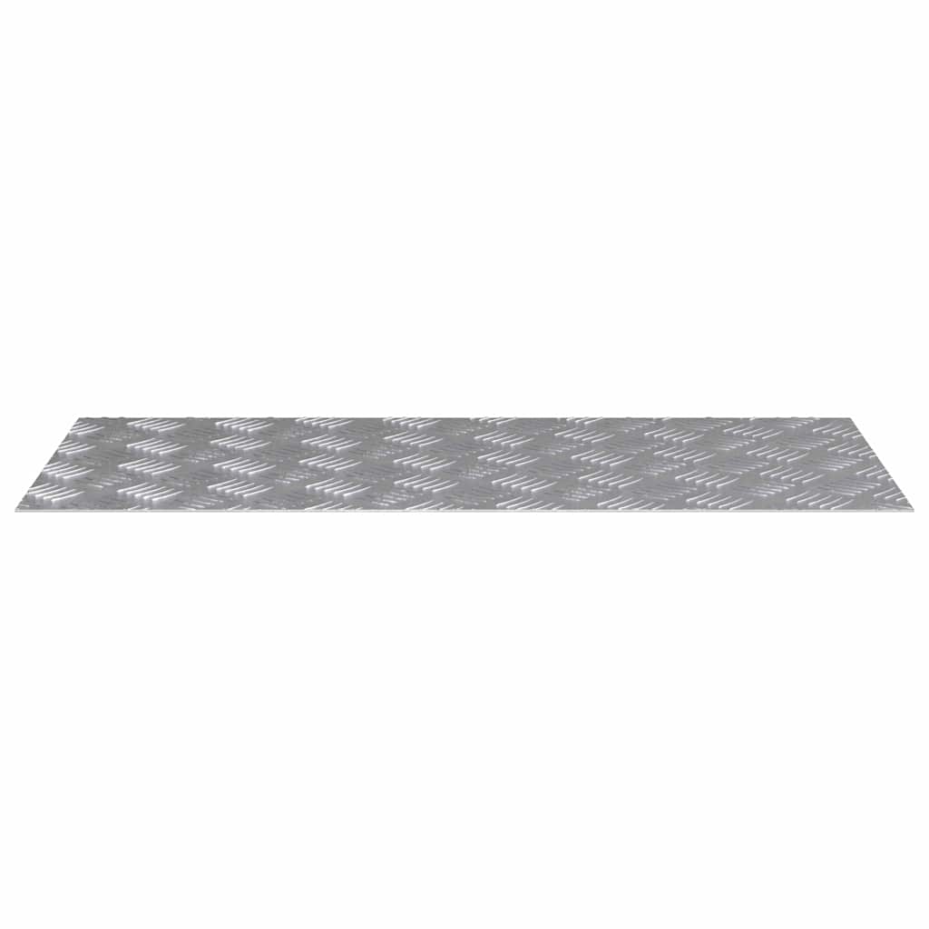 Vidaxx gradino rettangolare 4 pezzi argento 90 x 40 cm alluminio