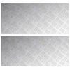 Vidaxx gradino rettangolare 2 pezzi argento 90 x 40 cm alluminio