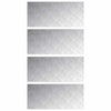 Vidaxx peldaño de escalera rectangular 4 piezas plata 90 x 40 cm aluminio
