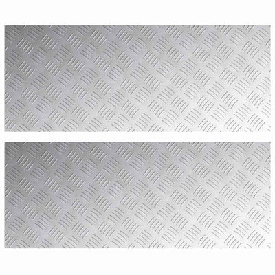 Vidaxl trap tread rechthoekig 2 pcs zilver 100 x 40 cm aluminium