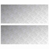 Vidaxl trap tread rechthoekig 2 pcs zilver 100 x 40 cm aluminium