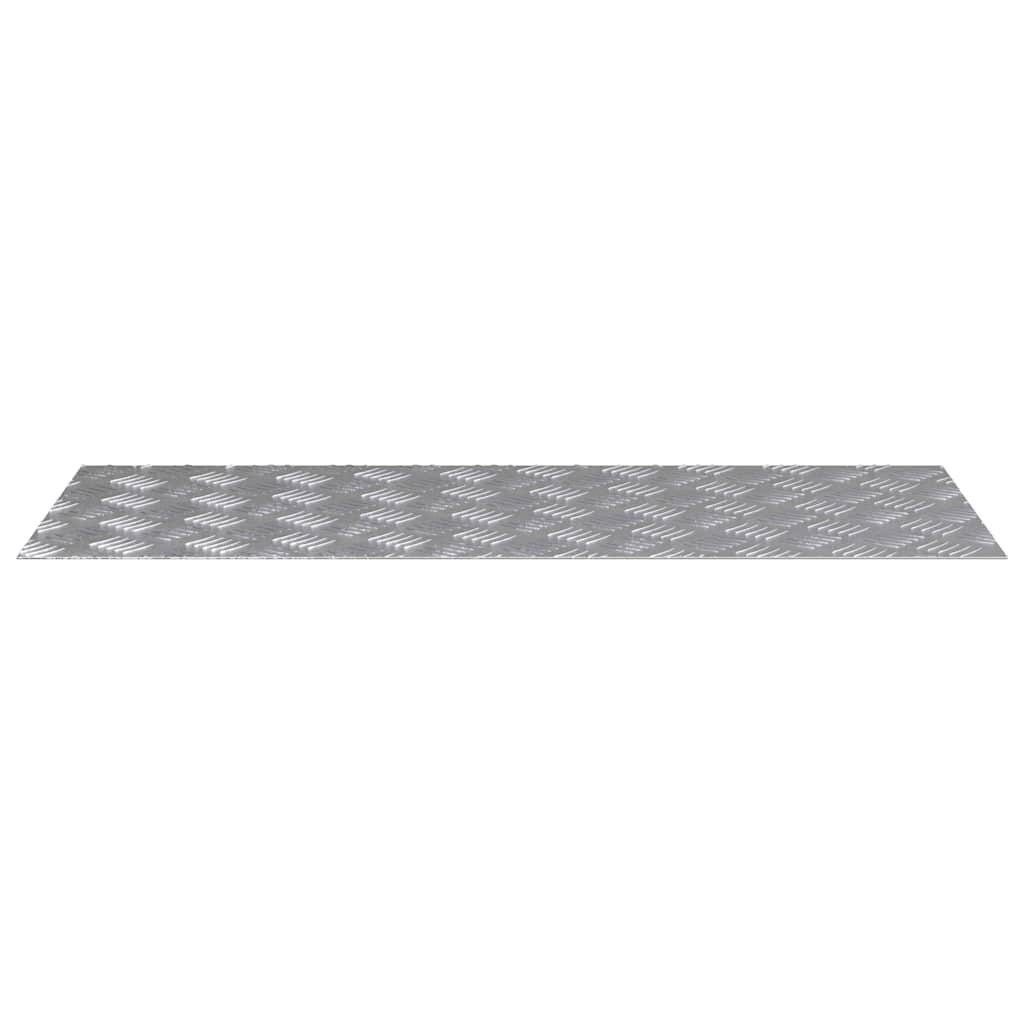 VidaXL gradino rettangolare 2 pezzi argento 100 x 40 cm in alluminio