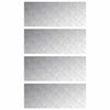 VidaXL gradino rettangolare 4 pezzi argento 100 x 40 cm in alluminio